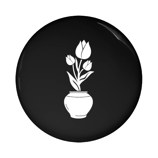 Tulip Gardening Vase Pin Buttons