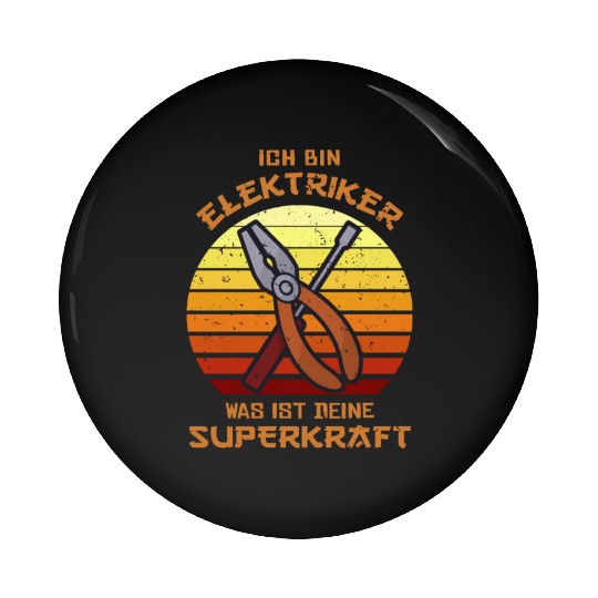 Superkraft Powerline Technician Lineworker Pin Buttons