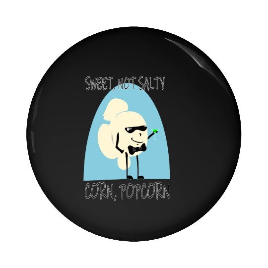 Sweet Popcorn Funny Pop Culture Cartoon Parody Pin Buttons