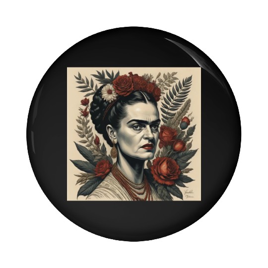frida khalos Mug,Frida Khalo flower mug Pin Buttons