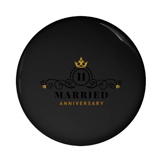 11 Years Wedding Anniversary Pin Buttons