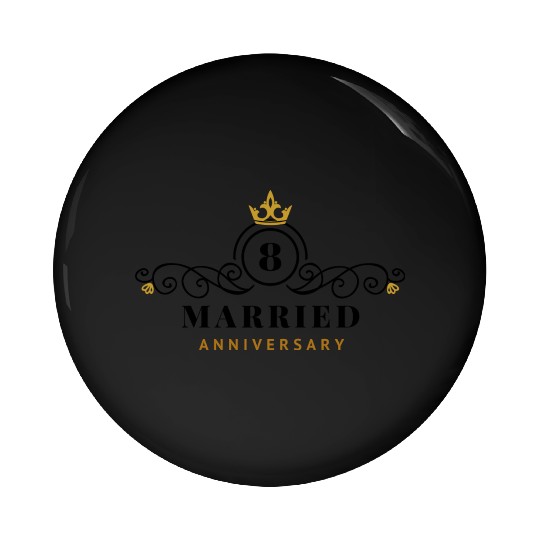 8th Wedding Anniversary Celebrating Pin Buttons