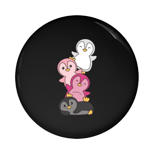 Transfem Flag Pride Lgbtq Cute Penguin Pin Buttons