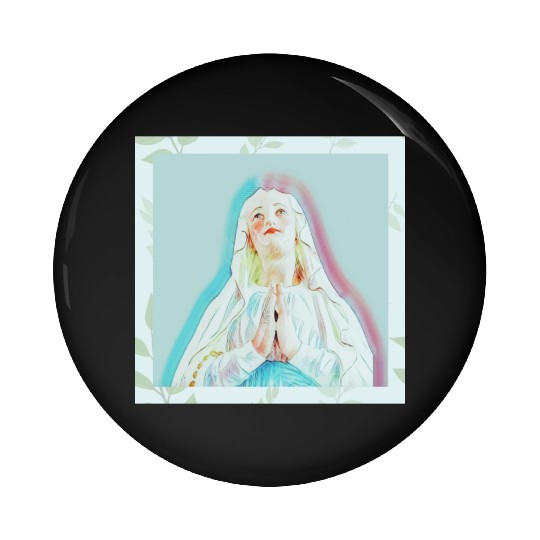 Virgin Mary Praying Pin Buttons