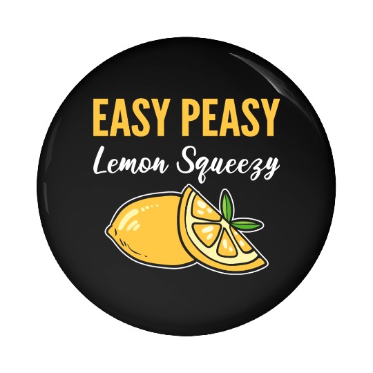 Easy Peasy Lemon Lemonade Vendor Gift Pin Buttons