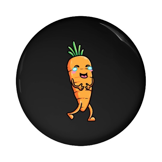 Carrot Emoticon Vegetable Vegan Vegetarian Pin Buttons