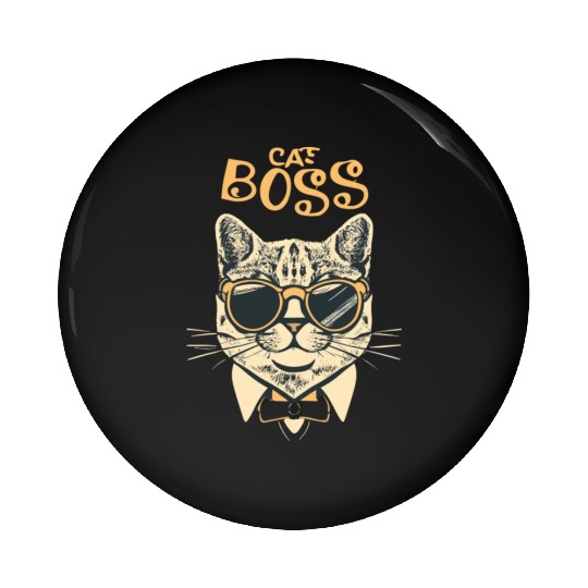 Cat Boss Pin Buttons
