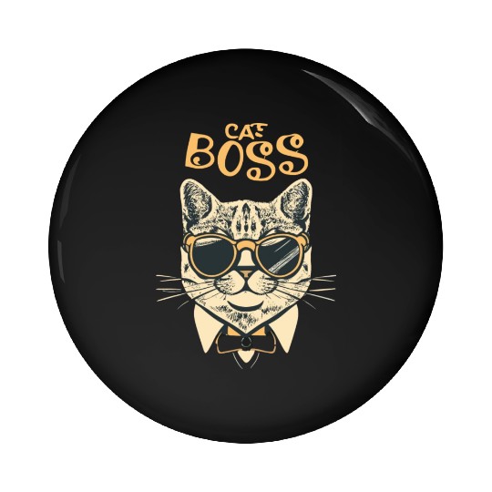 Cat Boss Pin Buttons