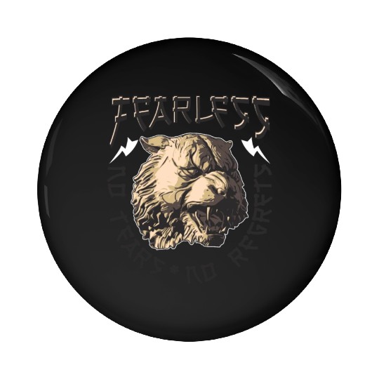 Fearless Tears No Regrfts Pin Buttons