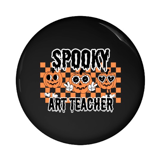 Halloween Spooky Art Teacher Pin Buttons
