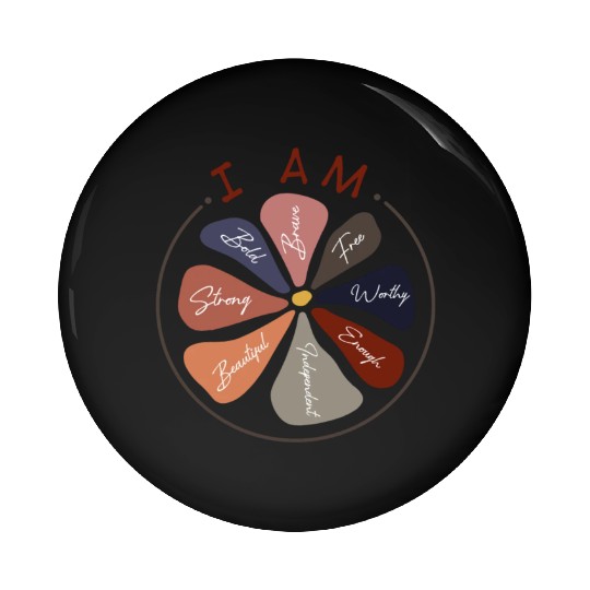 Positive Daily Affirmations Daisy Flower Pin Buttons