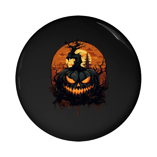 Spooky Halloween Pumpkin Pin Buttons
