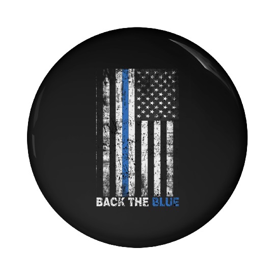 US FLAG BLUE Pin Buttons