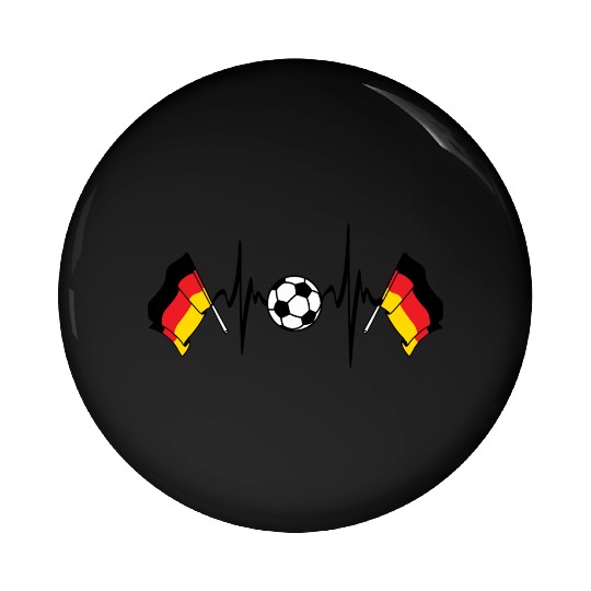 Flag germany football heartbeat Pin Buttons