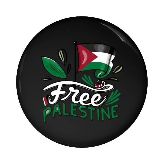 I Love Free Palestine Flag Save Gaza Palestinian Pin Buttons