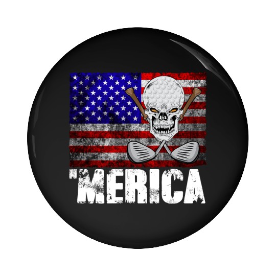 Merica Golf Pin Buttons