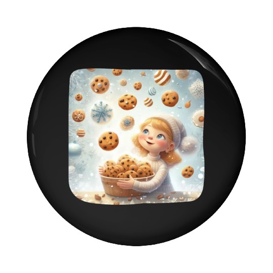 Cookie Raining Wonderland Pin Buttons