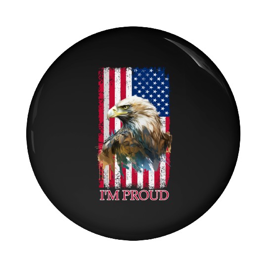 American patriotic symbols of national pride - fla Pin Buttons