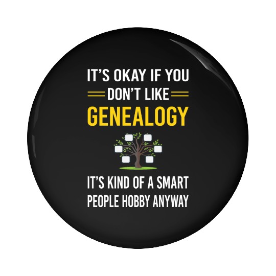 Smart People Genealogy Genealogist Pin Buttons