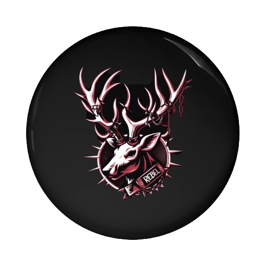 Rebel Reindeer Pin Buttons