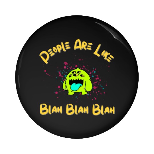 Funny Green Alien With A Playful Quip Pin Buttons