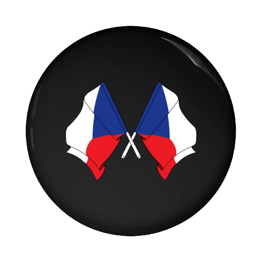 Two flags of the Czech Republic Pin Buttons