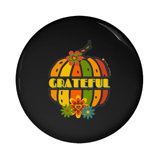 Grateful Pumpkin Pin Buttons