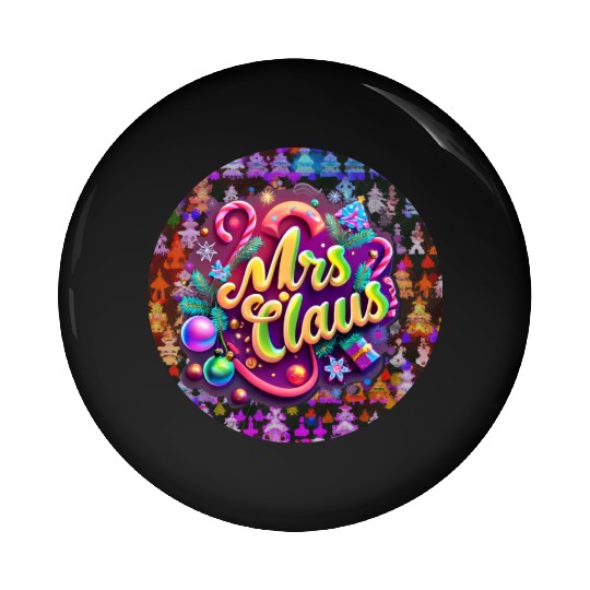 Mrs Claus Pin Buttons