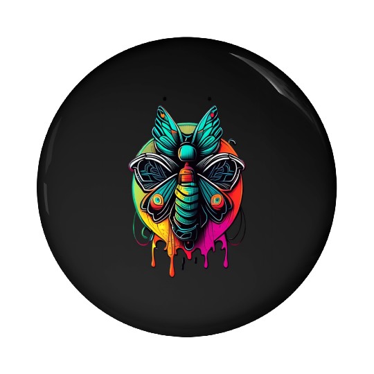 Colorful Butterfly face Pin Buttons