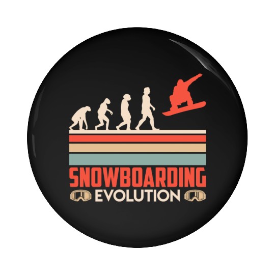 Evolution Snowboard Pin Buttons Winter Park Snowboard