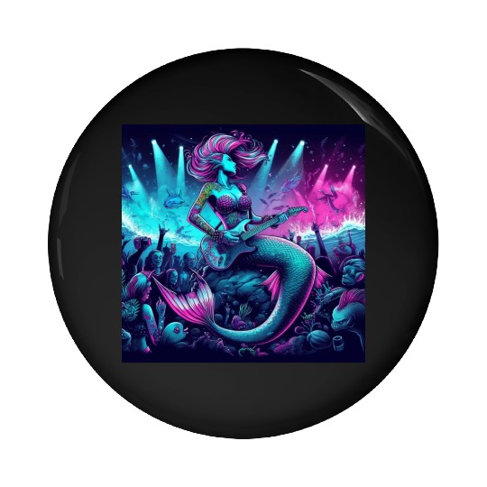 rock and roll under the sea Pin Buttons
