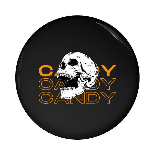 Candy Candy Candy Skull Pin Buttons
