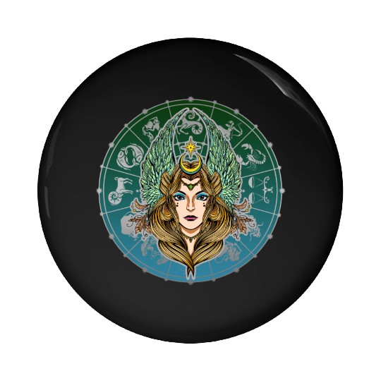 Virgo Zodiac star sign horoscope Astrology Pin Buttons