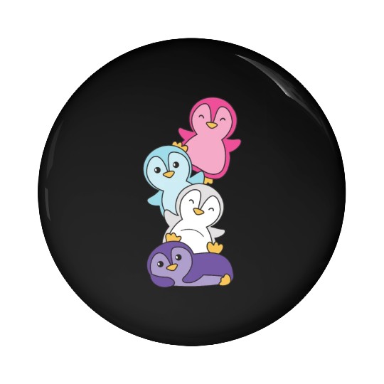 Multisexual Flag Pride Lgbtq Cute Penguins Pin Buttons
