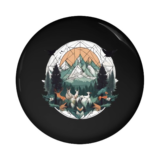 Geoforest Tapestry Pin Buttons
