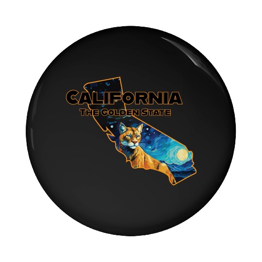 California Wildlife - mountain lion Pin Buttons
