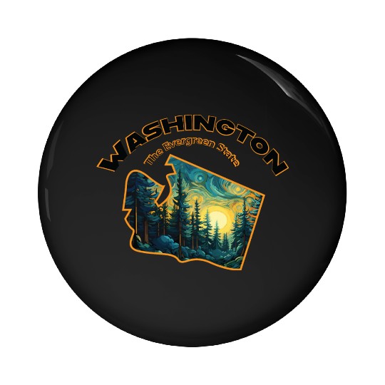 Washington Wildlife - evergreen Pin Buttons