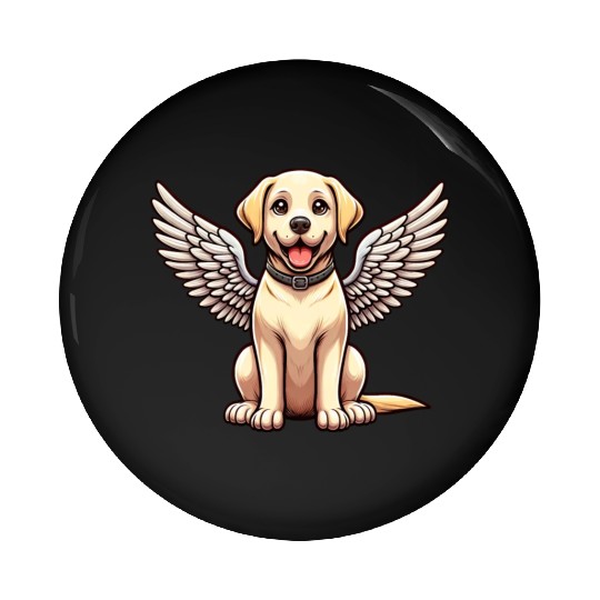 Labrador Retriever Comic Angel Pin Buttons
