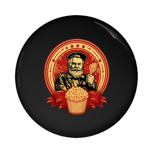 Popcorn Communist Propaganda #1 Pin Buttons