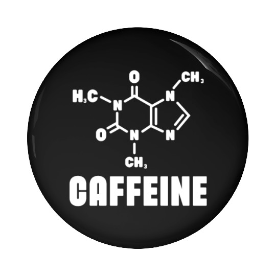 Caffeine Organic Chemistry Pin Buttons