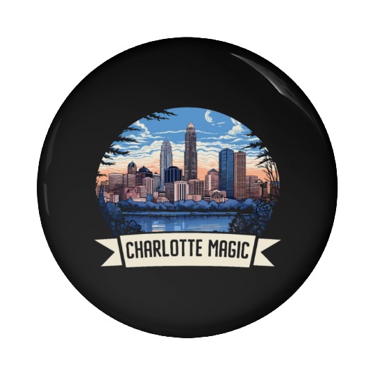 Charlotte North Carolina USA America United States Pin Buttons