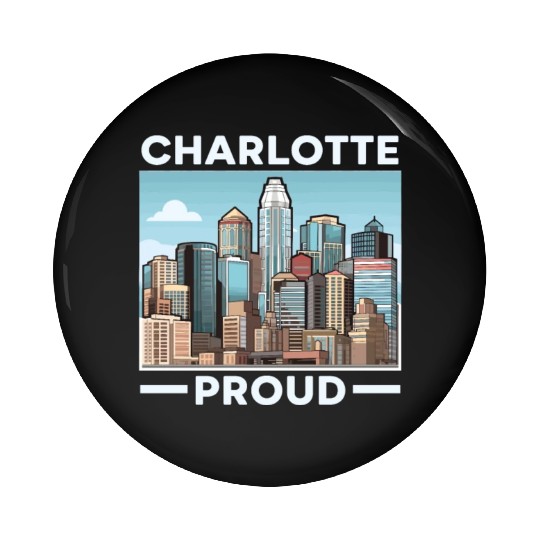 Charlotte North Carolina USA America United States Pin Buttons