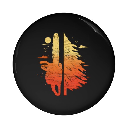 Lumberjack gift for woodworkers chainsaw wood Pin Buttons