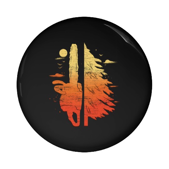 Lumberjack gift for woodworkers chainsaw wood Pin Buttons