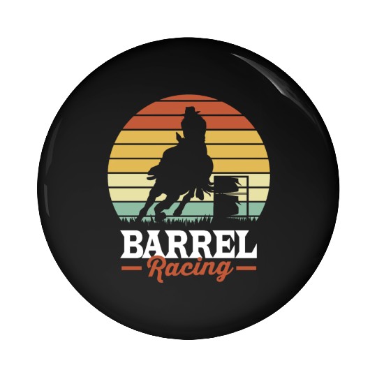 Retro Barrel Racing Pin Buttons