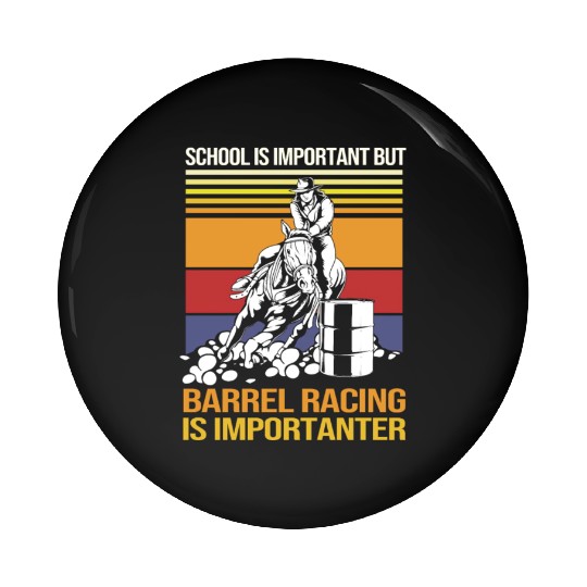 Funny Barrel Racing For Students Horse Riding Pin Buttons