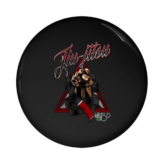 jiu-jitsu triangle black belt Pin Buttons