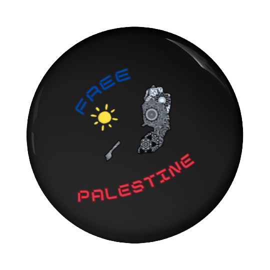 FREE PALESTINE, FREE GAZA PALESTINE. Pin Buttons