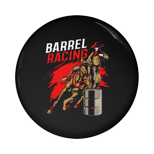 Horse Riding Cowgirl Barrel Racing Rodeo Pin Buttons