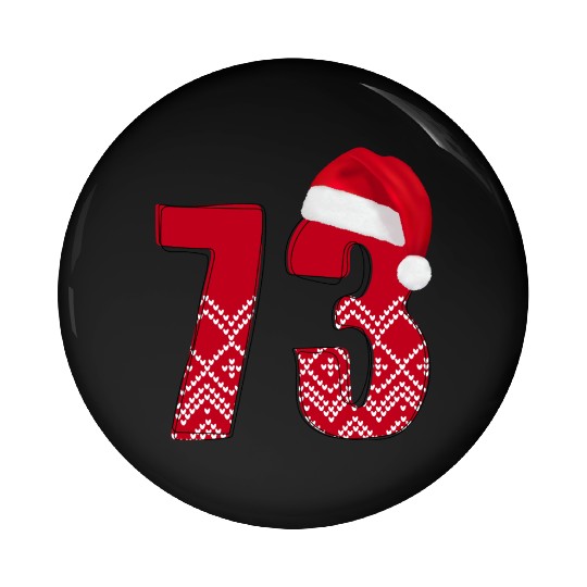 Merry Christmas Number 73 - Seventy Three Pin Buttons